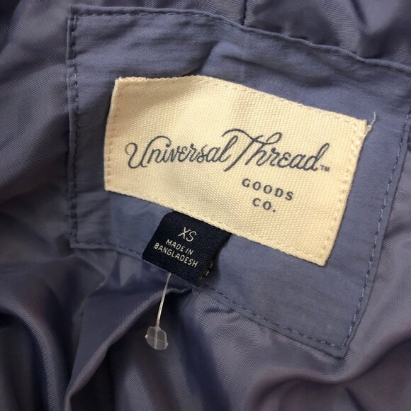 Universal Thread Sherpa Fleece Jacket With Quilted Lining & Zip Closure Blue XS - Picture 3 of 5